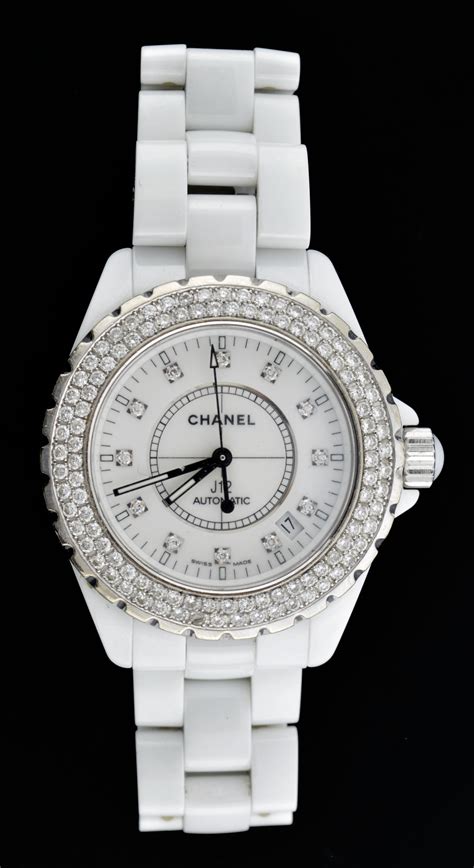 black and white diamond chanel|chanel j12 bezel.